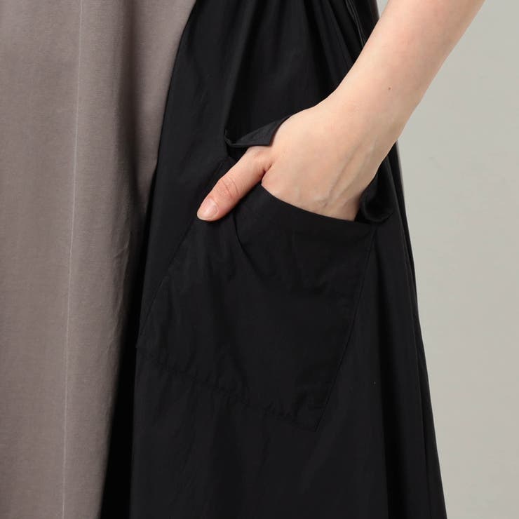 【WALDO】サイドスピンドル異素材使いワンピース | NICOLE | 詳細画像6 