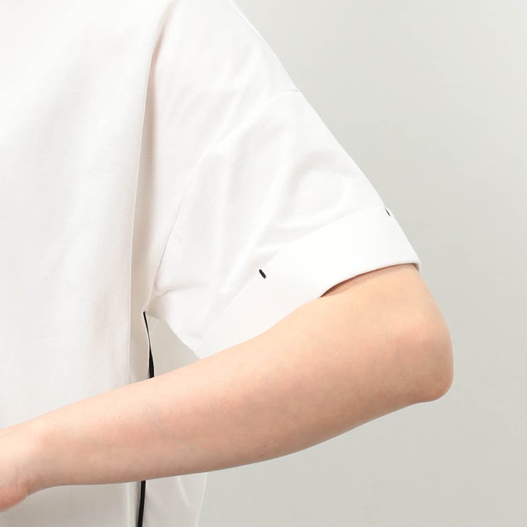 刺繍ロゴサイドパイピング半袖Ｔシャツ | NICOLE | 詳細画像8 