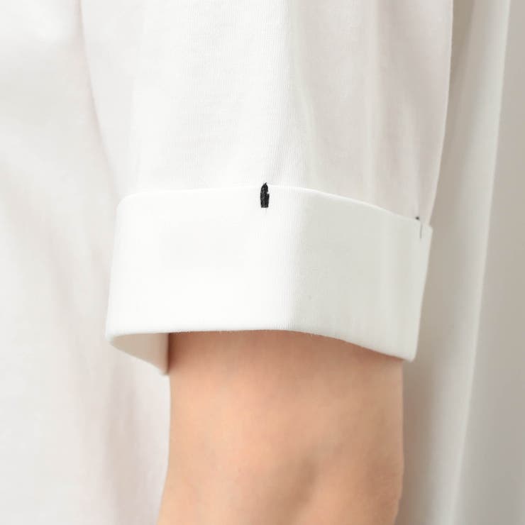 刺繍ロゴサイドパイピング半袖Ｔシャツ | NICOLE | 詳細画像9 