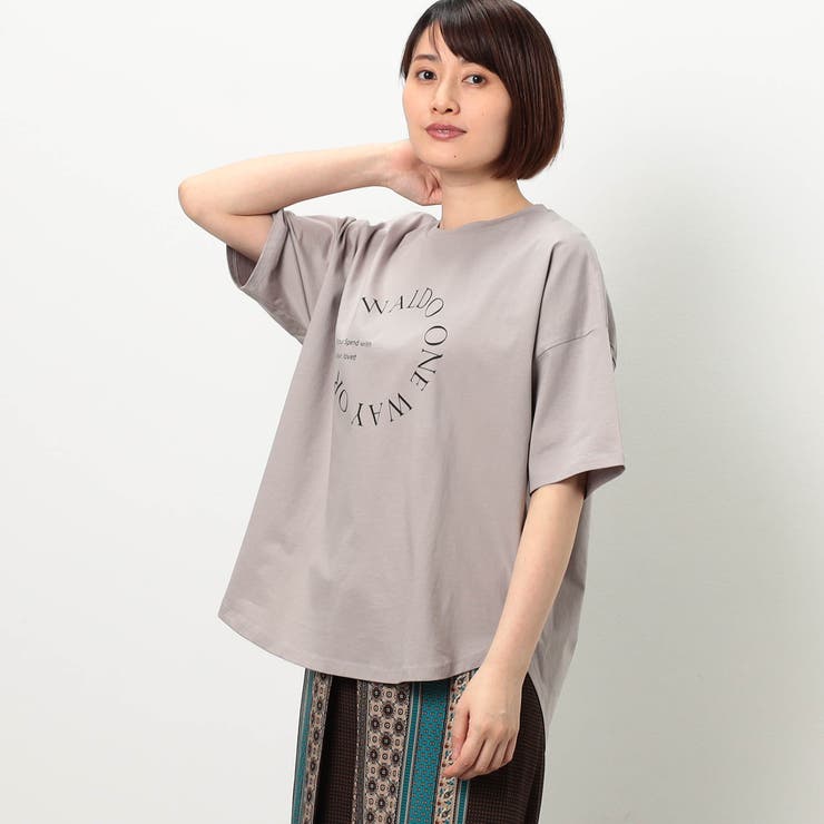 19ライトグレー | 【WALDO】サークルフォトロゴＴシャツ | NICOLE