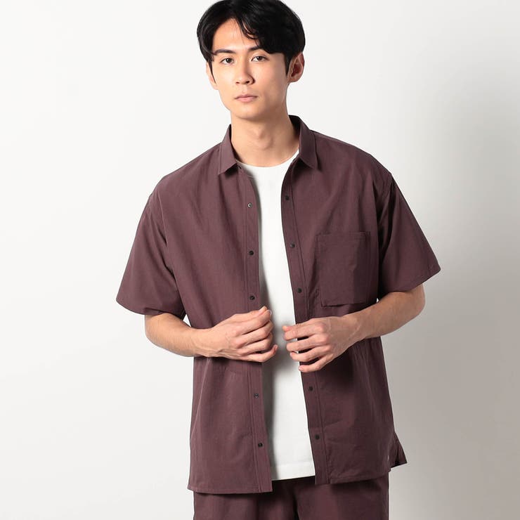 07ボルドー | NANGA DotAir COMFY 半袖シャツ | NICOLE