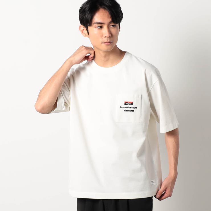 09ホワイト | NANGA別注ポケット刺繍Tシャツ | NICOLE