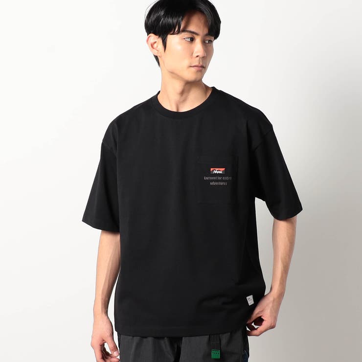 49ブラック | NANGA別注ポケット刺繍Tシャツ | NICOLE