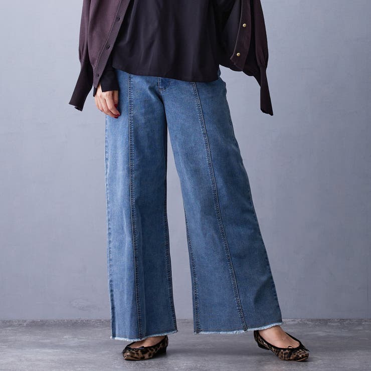 60ブルー | カットオフデニムパンツ | NICOLE