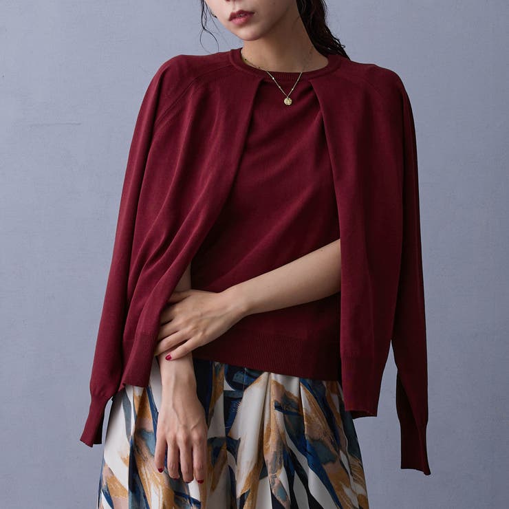 レイヤードニットプルオーバー | NICOLE | 詳細画像1 