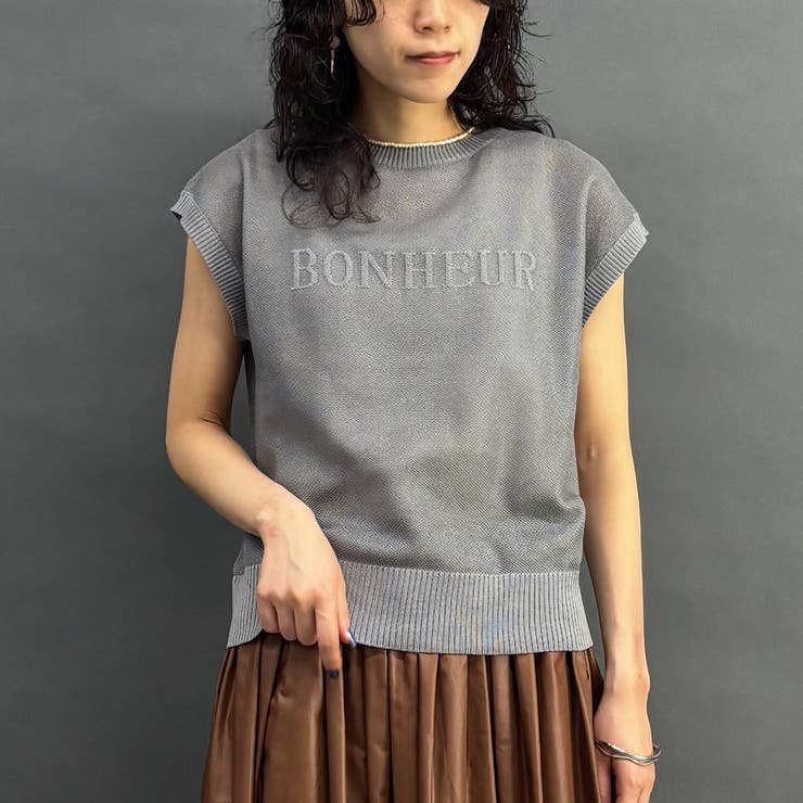 19ライトグレー | 半袖ニットプルオーバー | NICOLE