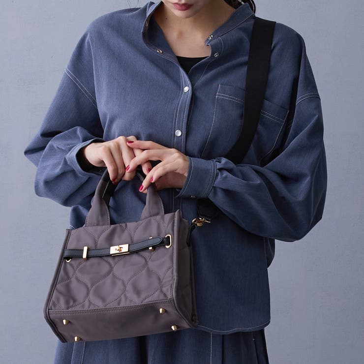 39チャコールグレー | キルティングスクエアバッグ | NICOLE