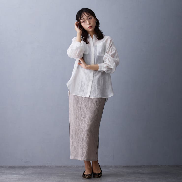 シアーシャツブラウス | NICOLE | 詳細画像4 