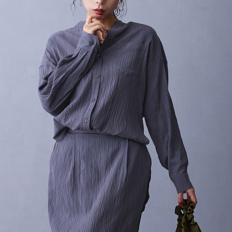 60ブルー | 楊柳シャツ | NICOLE