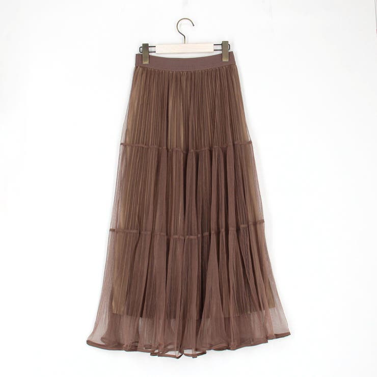 チュール＆プリーツ ティアードフレアスカート | NICOLE | 詳細画像16 