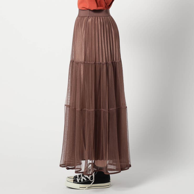 チュール＆プリーツ ティアードフレアスカート | NICOLE | 詳細画像7 