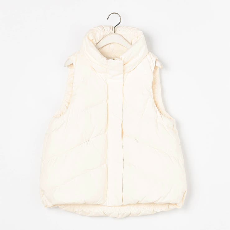 09ホワイト | ボリュームカラーダウンベスト | NICOLE