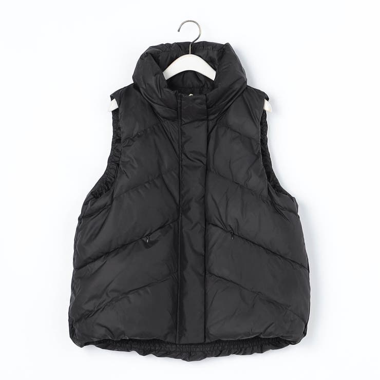 49ブラック | ボリュームカラーダウンベスト | NICOLE