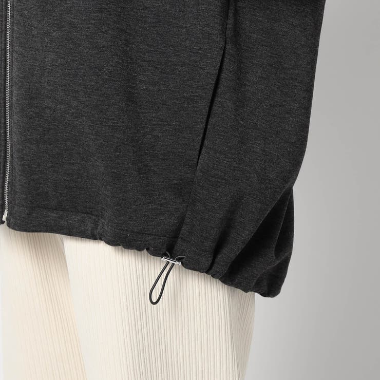 ダンボール素材 パイピングZIPフードブルゾン | NICOLE | 詳細画像10 