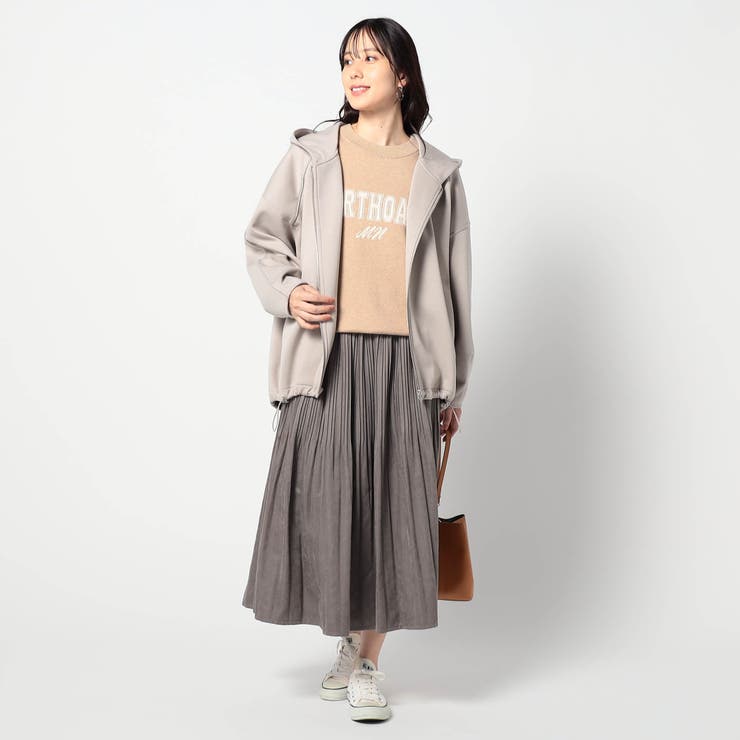 ダンボール素材 パイピングZIPフードブルゾン | NICOLE | 詳細画像2 