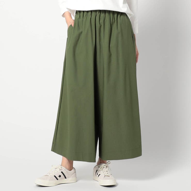 46カーキ | スーパーストレッチ セミワイドパンツ | NICOLE