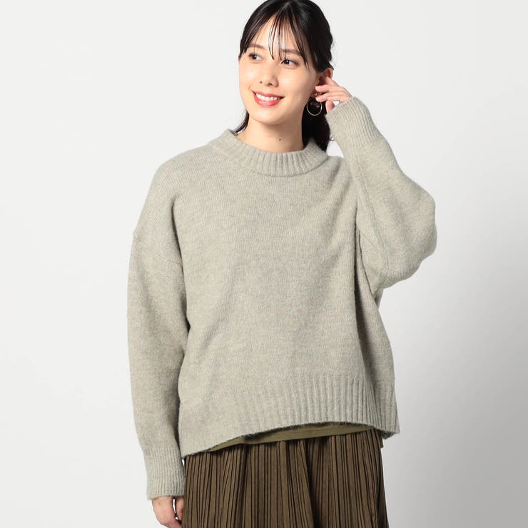 41ライトグリーン | ショートクルーネックニット | NICOLE