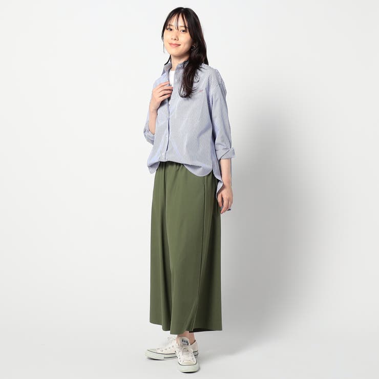 2WAY ストライプ柄ロゴ入り長袖シャツ | NICOLE | 詳細画像3 