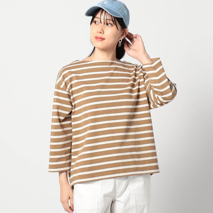 tシャツ 「日本製」デラヴェ長袖Tシャツ　ボーダーシーズンカラー レディース 日本製】デラヴェ長袖Tシャツ ボーダーシーズンカラー[品番