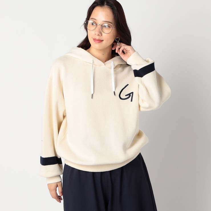 24クリーム | スエットライク「G」ロゴパーカー | NICOLE