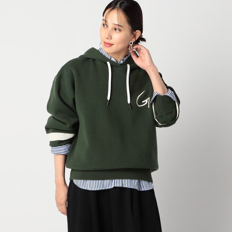 40グリーン | スエットライク「G」ロゴパーカー | NICOLE