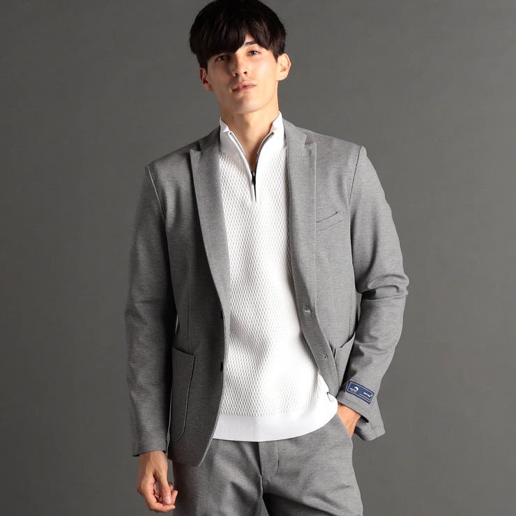 ジオメトリックジャージ セットアップジャケット | NICOLE | 詳細画像1 