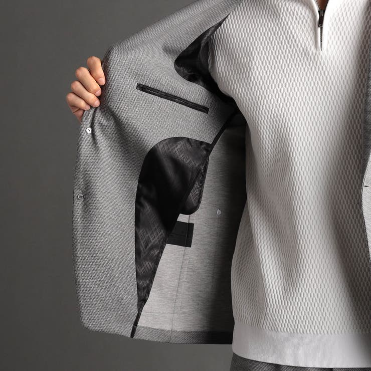 ジオメトリックジャージ セットアップジャケット | NICOLE | 詳細画像16 