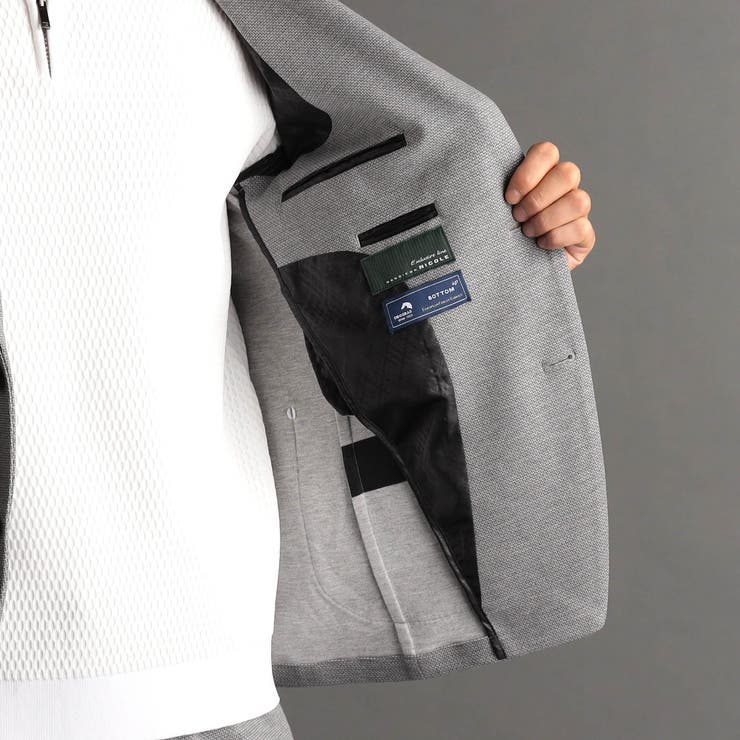 ジオメトリックジャージ セットアップジャケット | NICOLE | 詳細画像17 