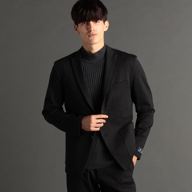 49ブラック | ジオメトリックジャージ セットアップジャケット | NICOLE