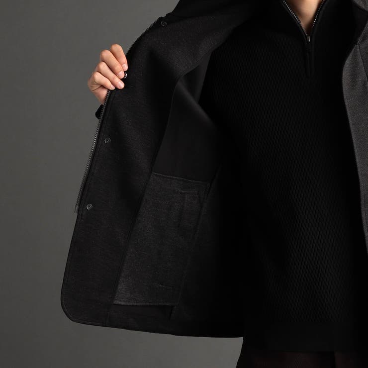 ジオメトリックジャージ ドライバーズジャケット | NICOLE | 詳細画像14 