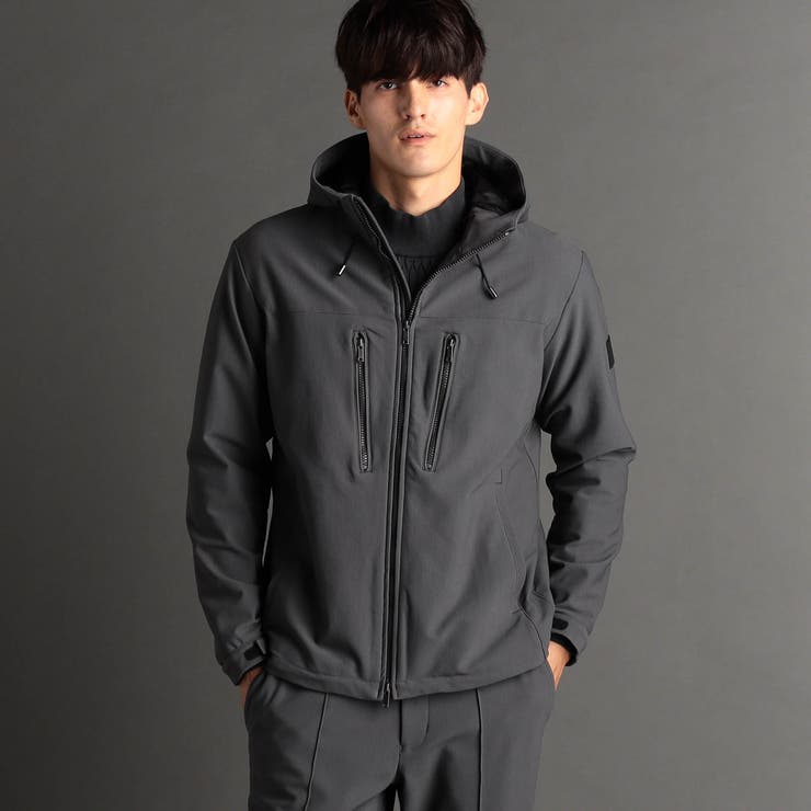 39チャコールグレー | グラフィックハニカム ソフトシェルフーディ | NICOLE