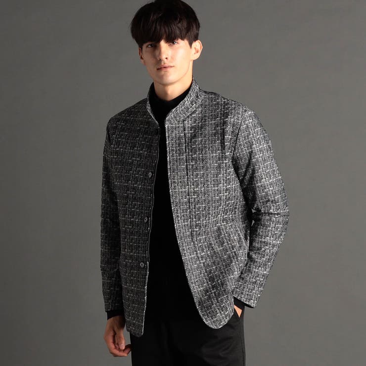 グラフィックチェックプリント スタンドカラーブルゾン | NICOLE | 詳細画像1 