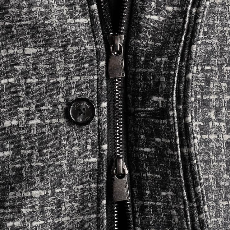 グラフィックチェックプリント スタンドカラーブルゾン | NICOLE | 詳細画像10 