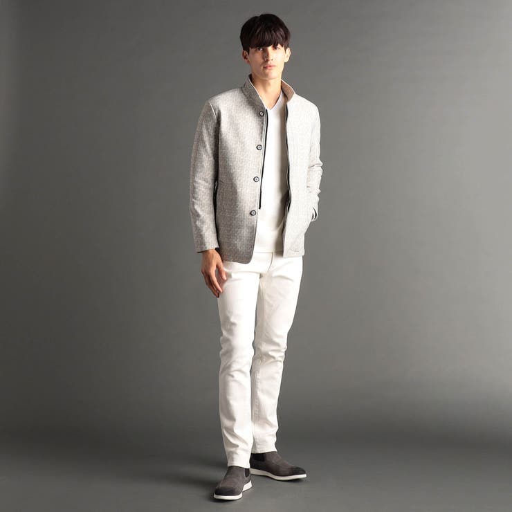 グラフィックチェックプリント スタンドカラーブルゾン | NICOLE | 詳細画像2 