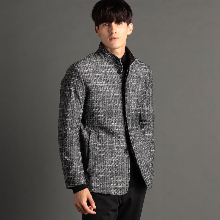 グラフィックチェックプリント スタンドカラーブルゾン | NICOLE | 詳細画像4 