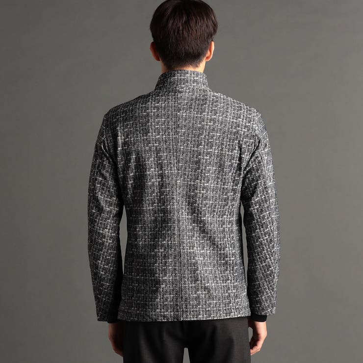 グラフィックチェックプリント スタンドカラーブルゾン | NICOLE | 詳細画像6 