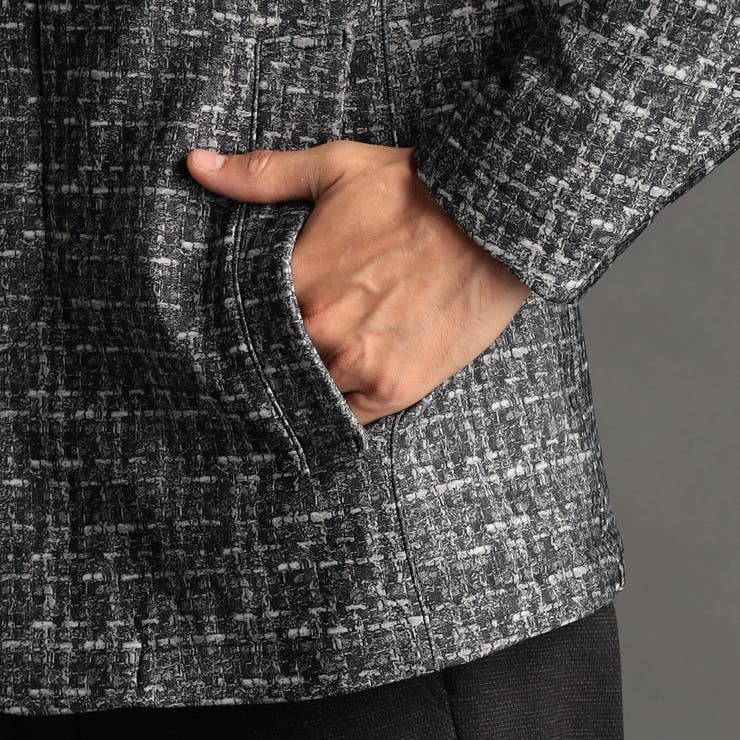 グラフィックチェックプリント スタンドカラーブルゾン | NICOLE | 詳細画像9 