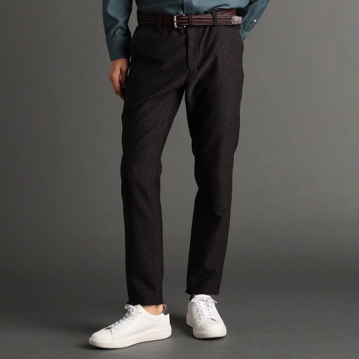 13ブラウン | ヘリンボンストレッチ セットアップパンツ | NICOLE