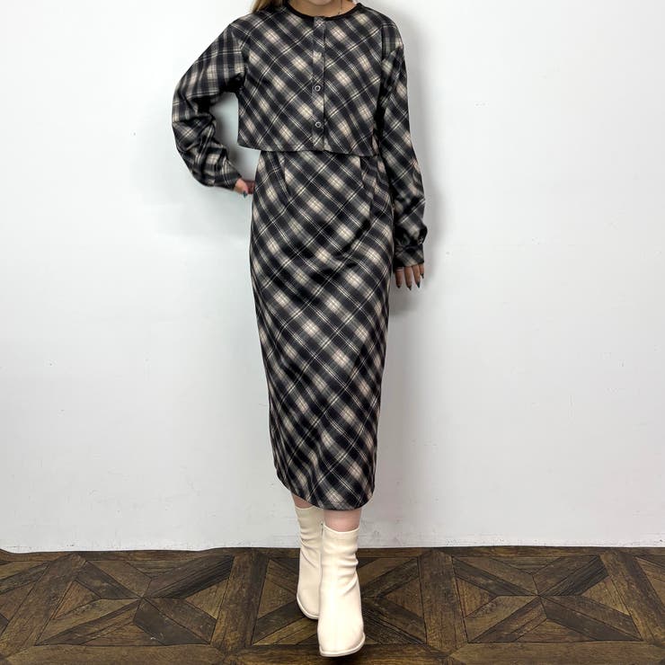 39チャコールグレー | カーディガンセットキャミワンピース | NICOLE