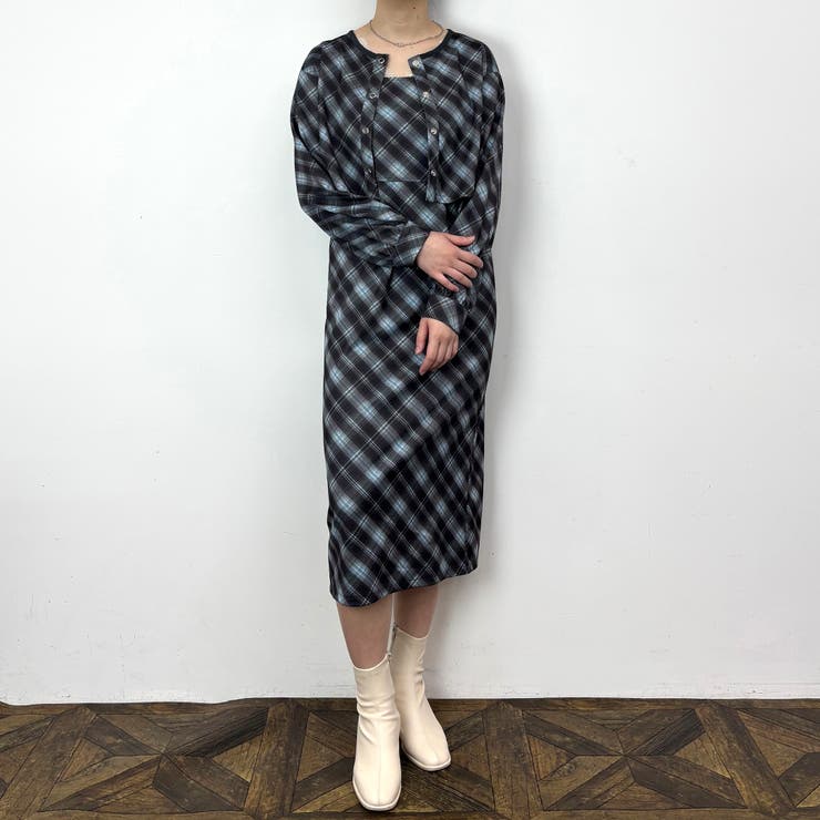 60ブルー | カーディガンセットキャミワンピース | NICOLE