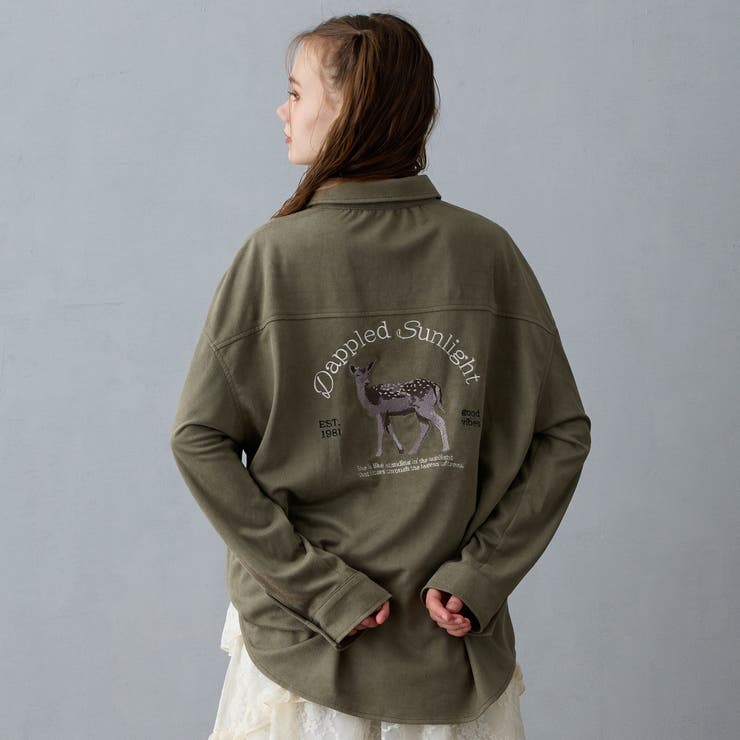 バック刺繍オーバーシャツ | NICOLE | 詳細画像1 