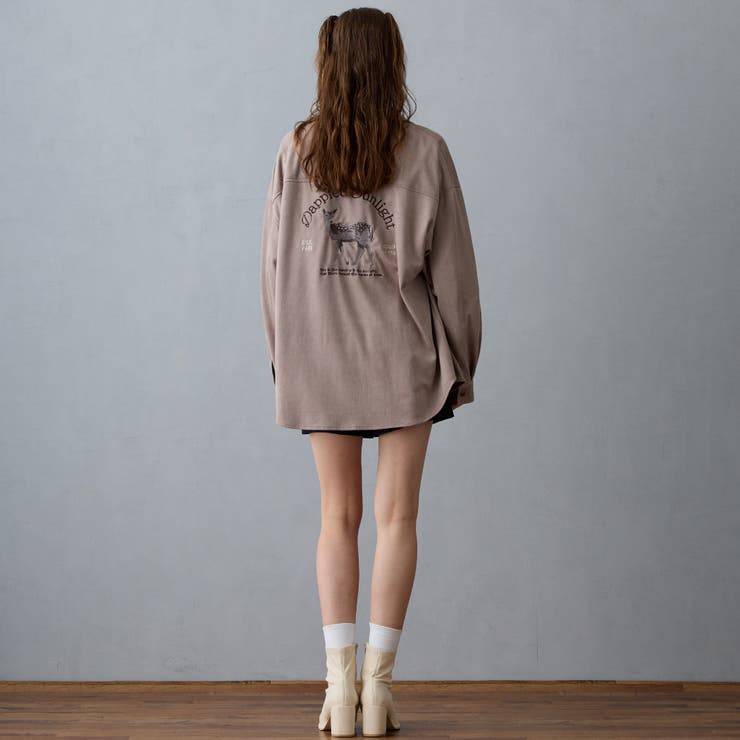 バック刺繍オーバーシャツ | NICOLE | 詳細画像3 