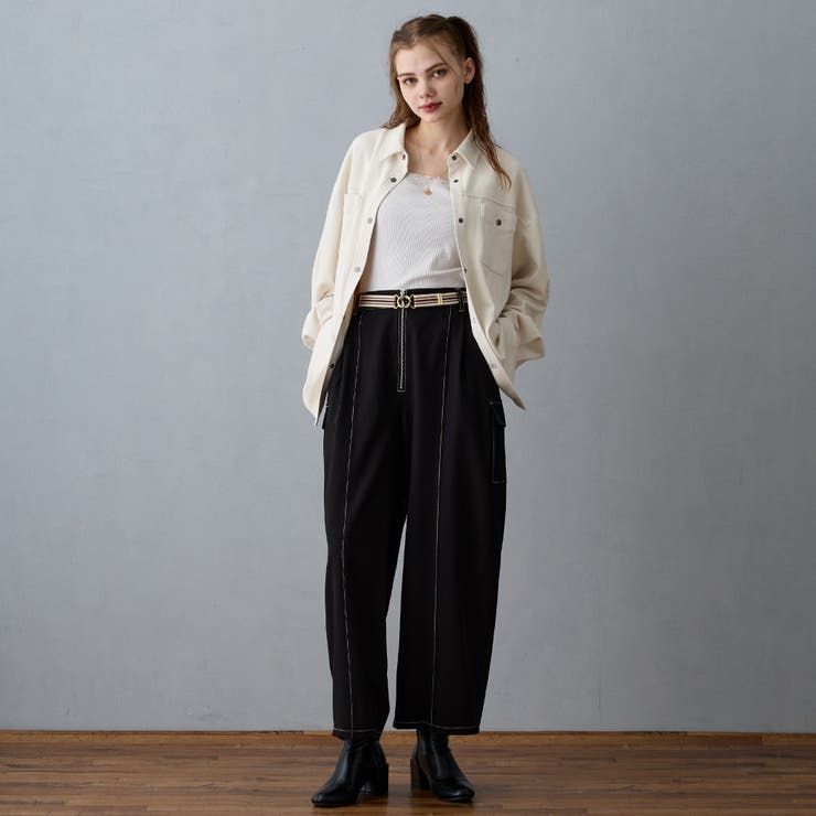 バック刺繍オーバーシャツ | NICOLE | 詳細画像4 