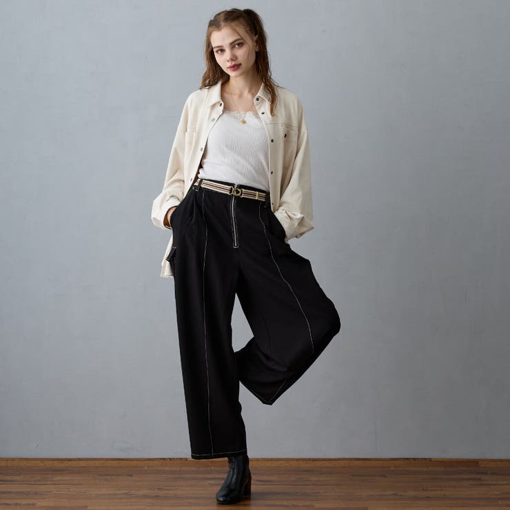 バック刺繍オーバーシャツ | NICOLE | 詳細画像5 