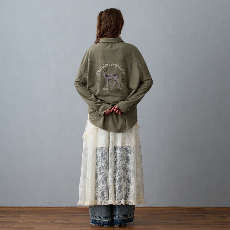 バック刺繍オーバーシャツ | NICOLE | 詳細画像9 