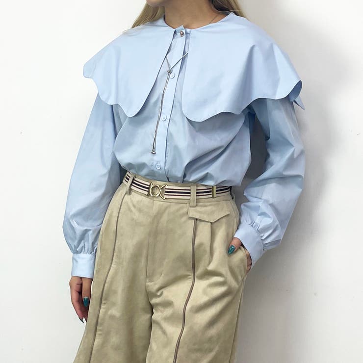 64サックス | ビッグカラーブラウス | NICOLE