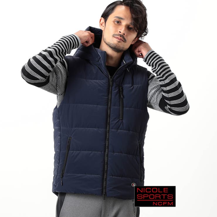 【NICOLE SPORTS】ロゴデザインパテッドベスト | NICOLE | 詳細画像1 