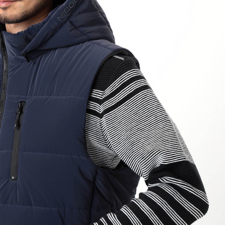 【NICOLE SPORTS】ロゴデザインパテッドベスト | NICOLE | 詳細画像9 