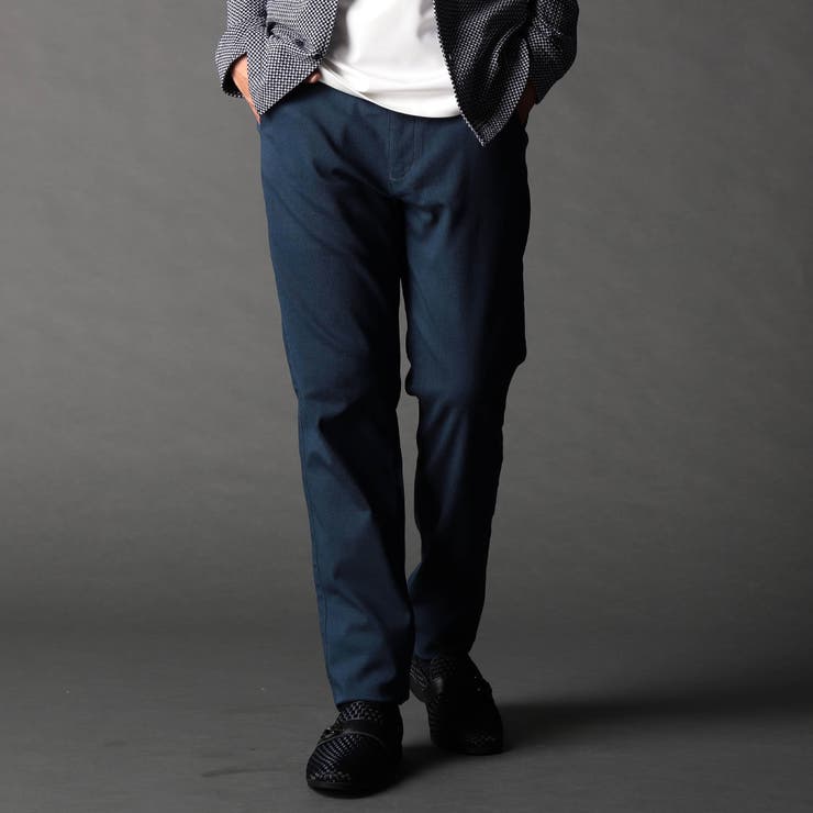 67ネイビー | ガムストレッチカラーパンツ | NICOLE