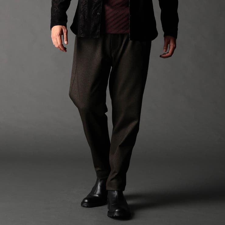 17ダークブラウン | レーヨン混ヘビーポンチ イージーパンツ | NICOLE